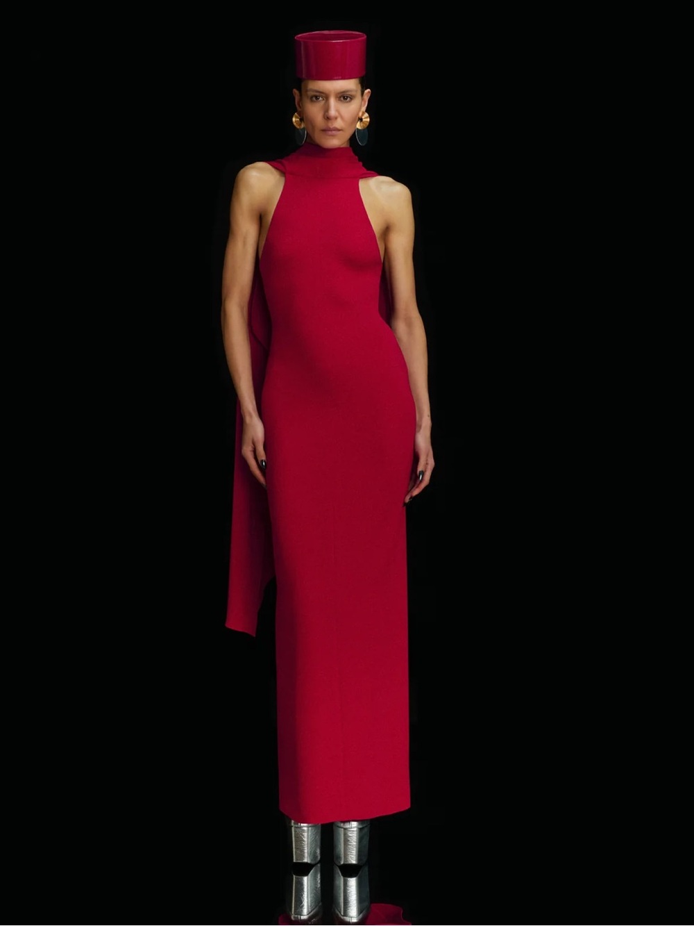 Solace London Emerson Maxi Dress In Ruby